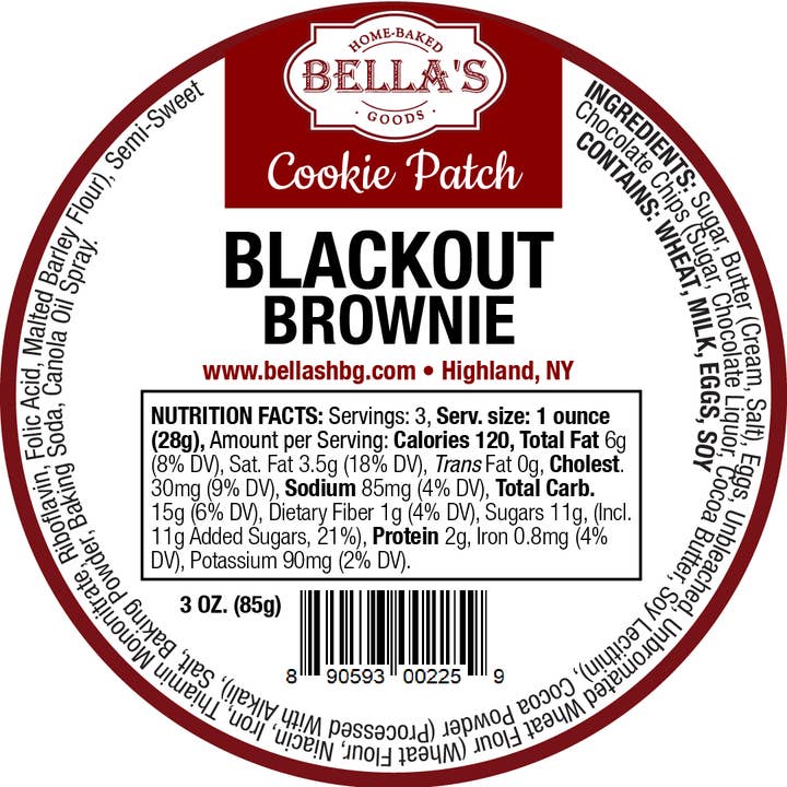 Bella's Home-Baked Goods - Wholesale Brownie - Blackout Brownie1