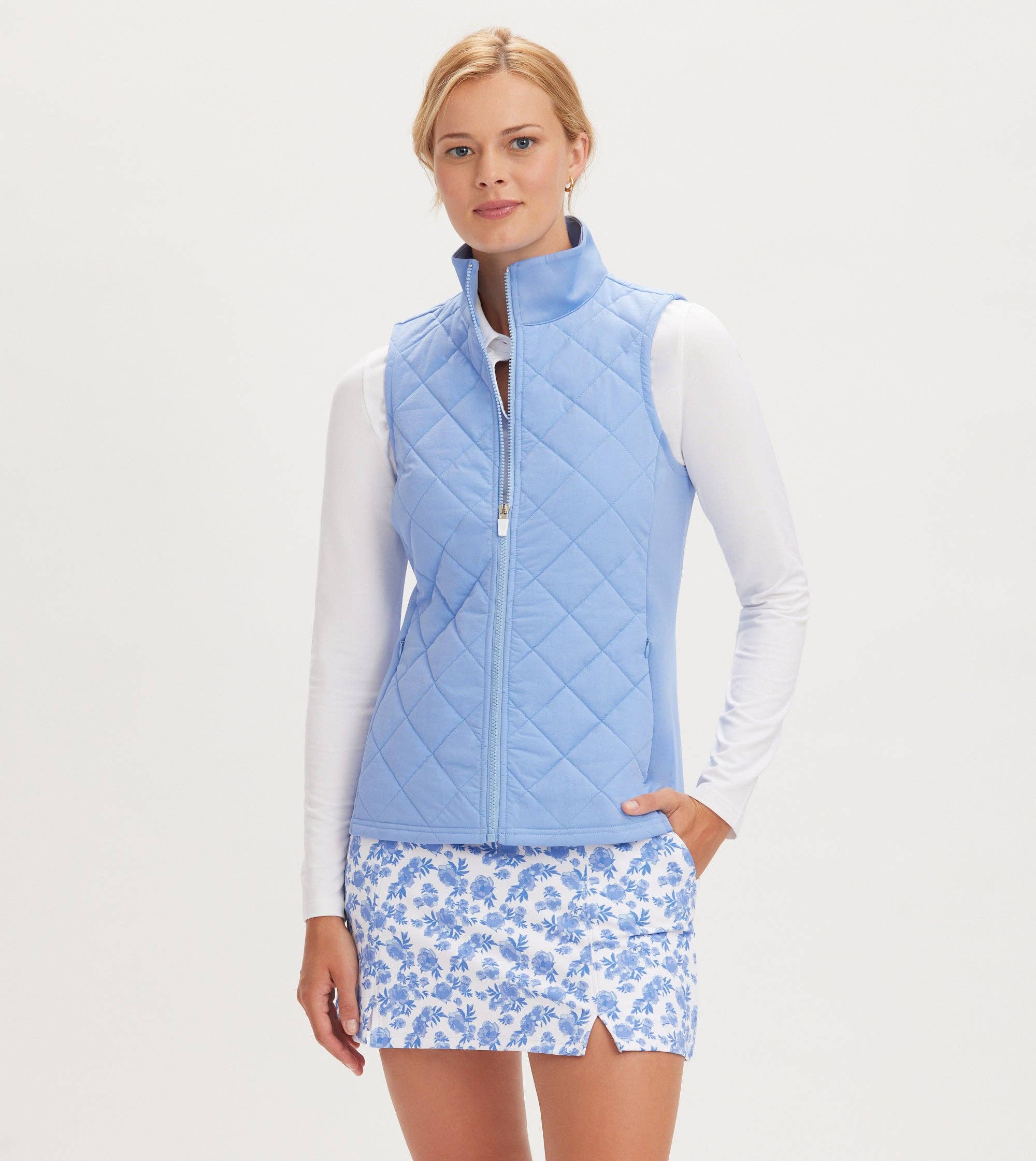 Pervenche Gilet Puffer en vente sur Faire0