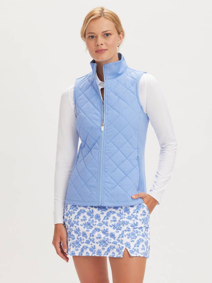 Pervenche Gilet Puffer en vente sur Faire0