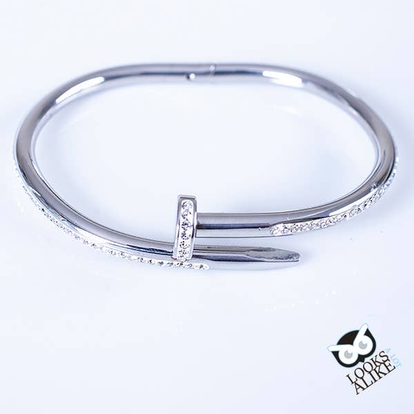 My Best Kept Jewelry – wholesale Cuff bracelet – Stainless Steel Crystal Nail Bangle