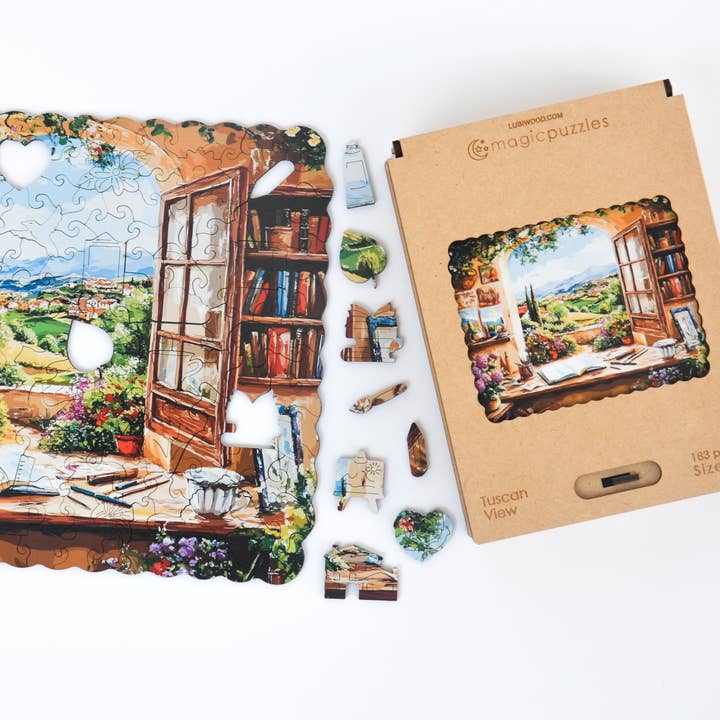 Tuscan View Jigsaw A4 Premium Box for wholesale by Lubiwood