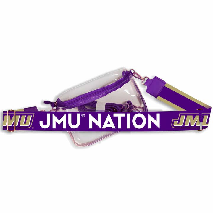 Bolsa de estilingue James Madison Hailey Transparente com Alça Logo da Desden por atacado de Desden