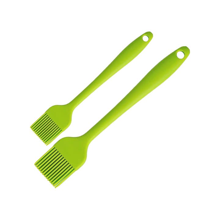 Vigor Path – wholesale Spatula/turner – 2-Piece Silicone Basting Pastry Brush - 8.3' (Small) & 10.4' (Large) - Green