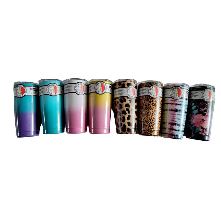 Novelty Closeout - Wholesale Insulated Mug/Tumbler - Roughneck Insulated 20 oz Cup with Lid Assortment- 24/Pack