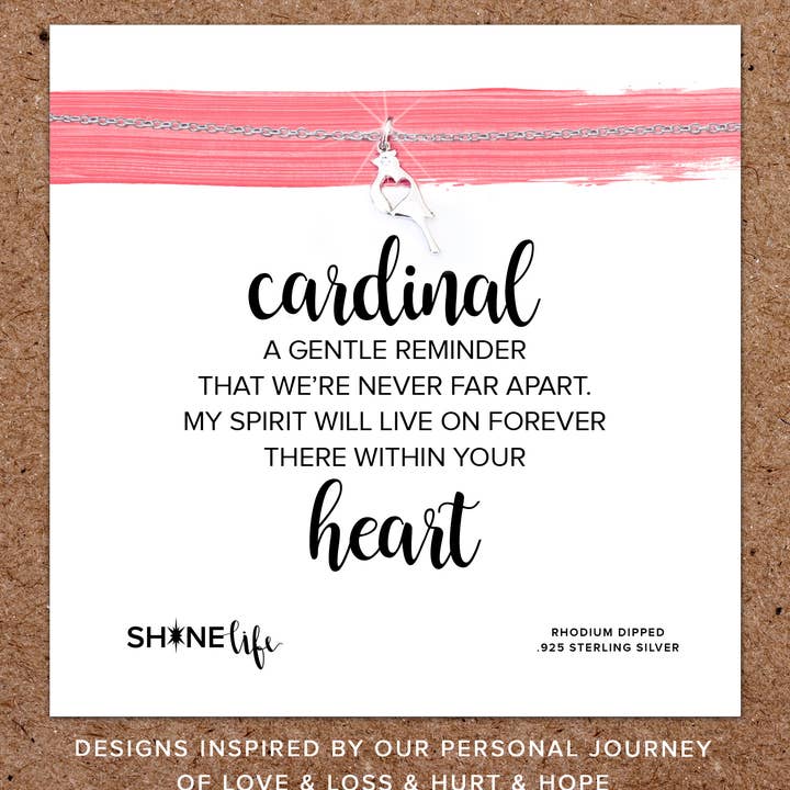 Shinelife - Wholesale Pendant/charm necklace - Sterling Cardinal Necklace: Memorial Heaven Healing Bird0