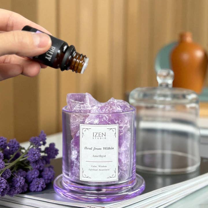 IZEN STUDIO - Wholesale Reed Diffuser - Crystal Essential Oil Diffuser| Aromatherapy Wellness Gift19