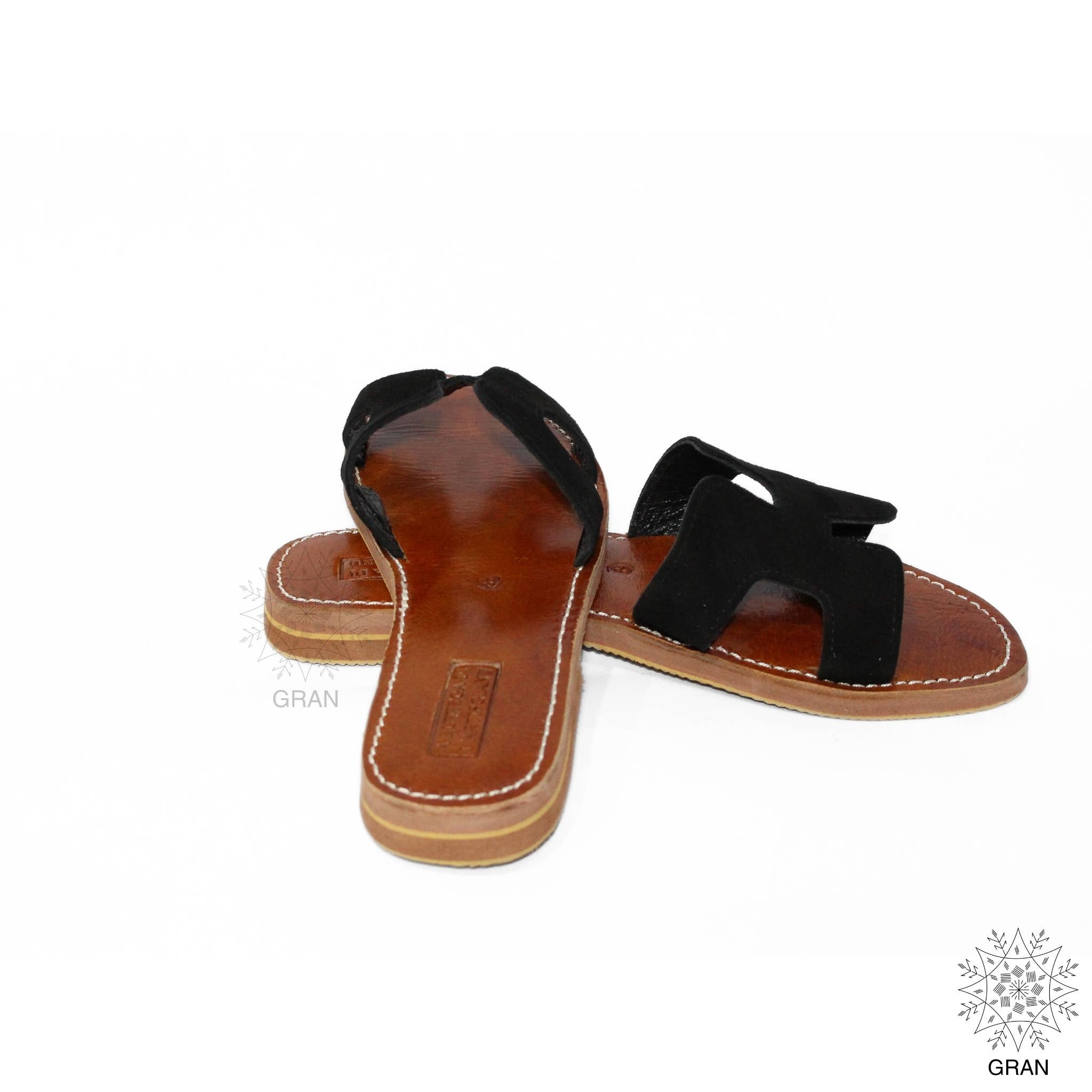 Gran Wholesale - Venta al por mayor Sandalias - Mujer - Zapatilla de piel de gamuza, calzado tipo sandalia de cuero hecho a mano.3