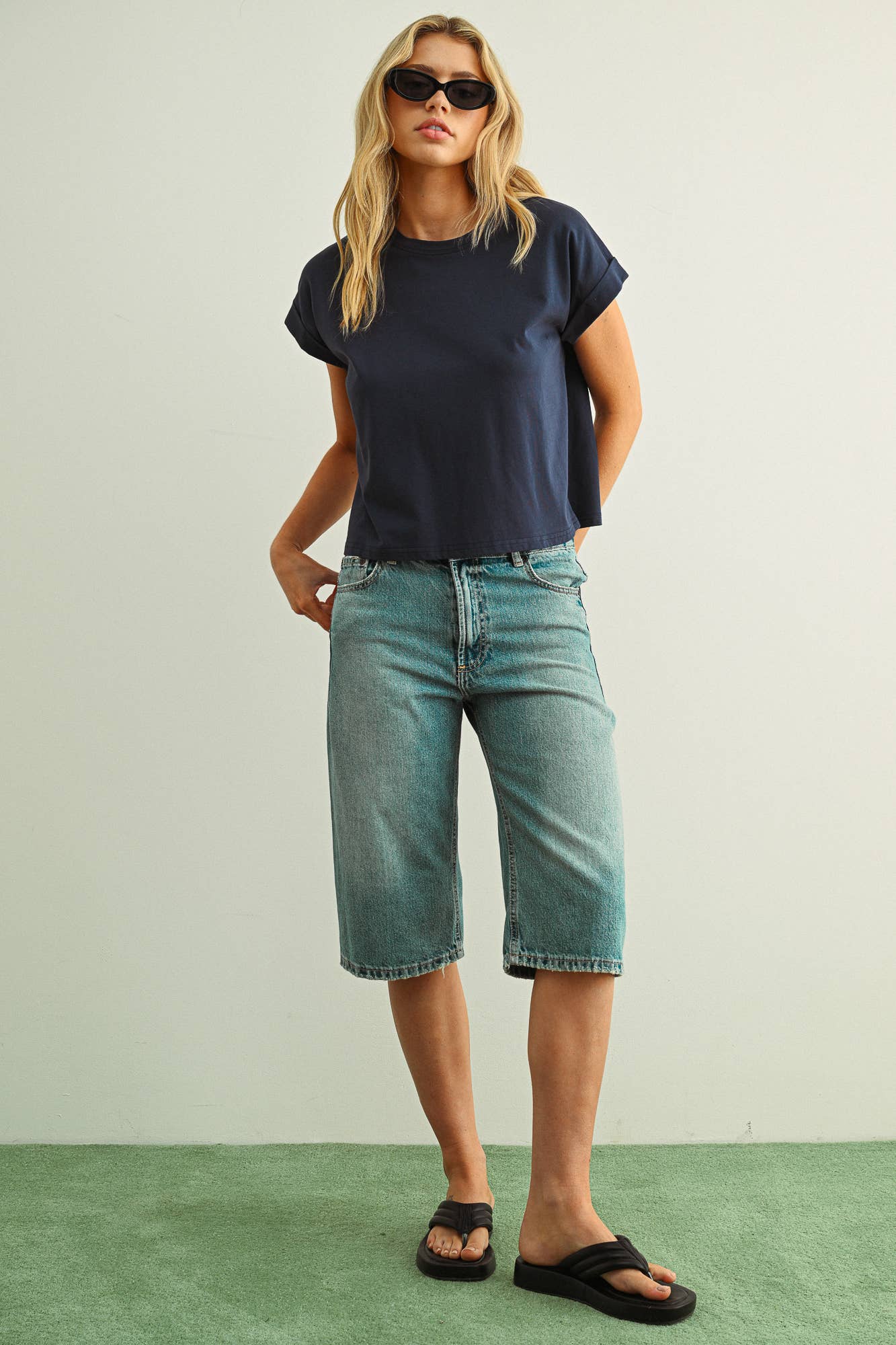 MIOU MUSE - Venta al por mayor Blusa - Mujer - Blusa de manga con puño y cuello redondo23