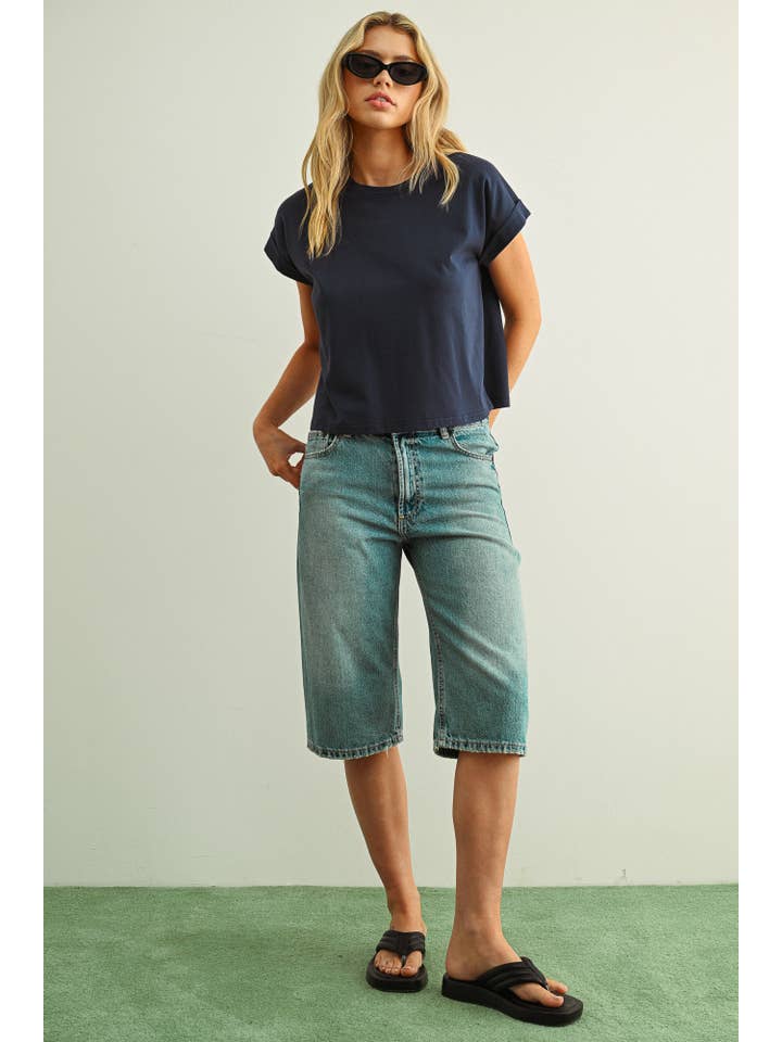 MIOU MUSE - Venta al por mayor Blusa - Mujer - Blusa de manga con puño y cuello redondo23