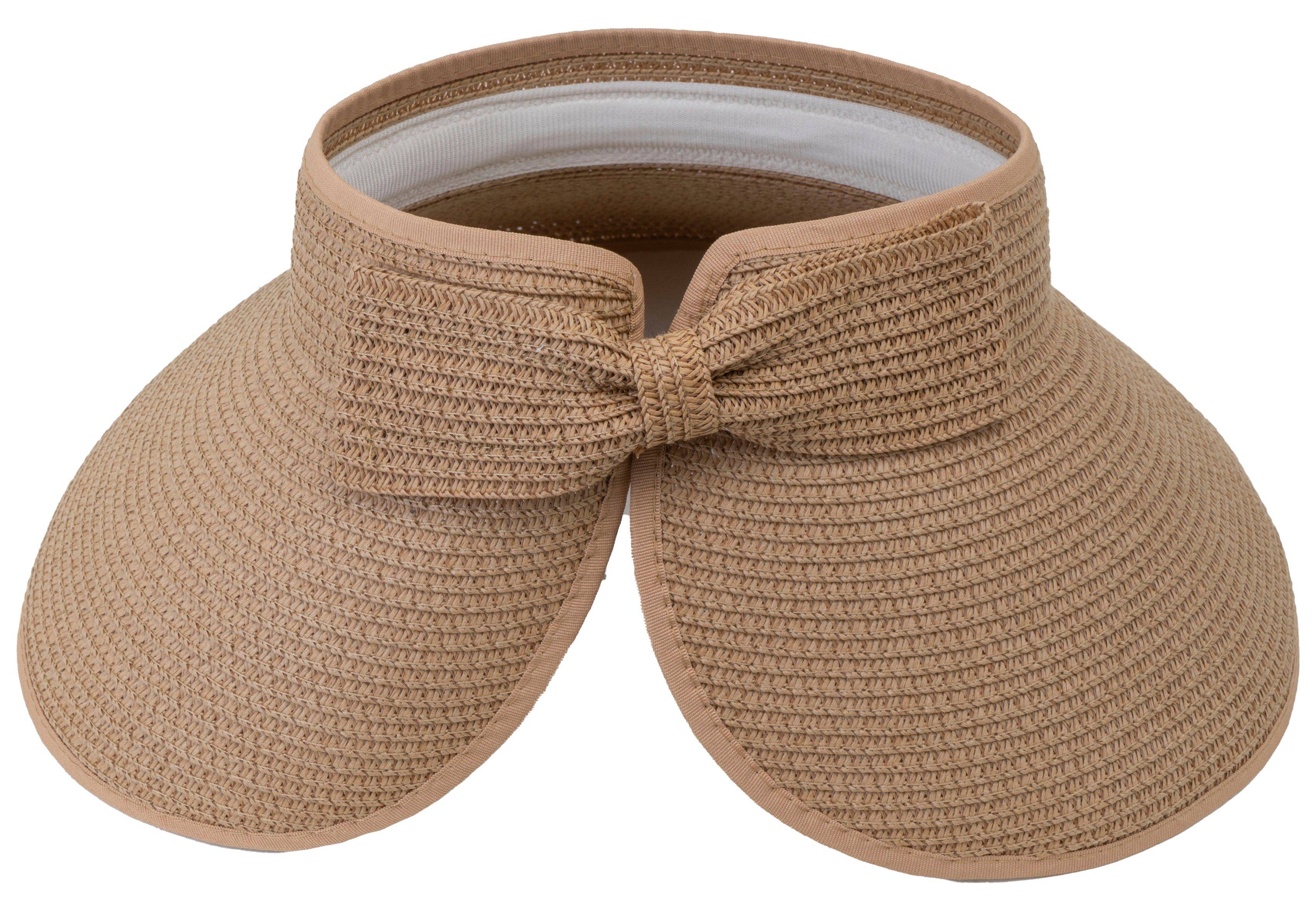Magid - Wholesale Visor - Women's - Magid Straw Bow Rollup Visor3