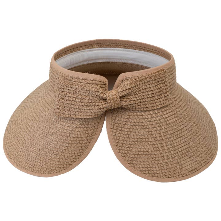 Magid - Wholesale Visor - Women's - Magid Straw Bow Rollup Visor3