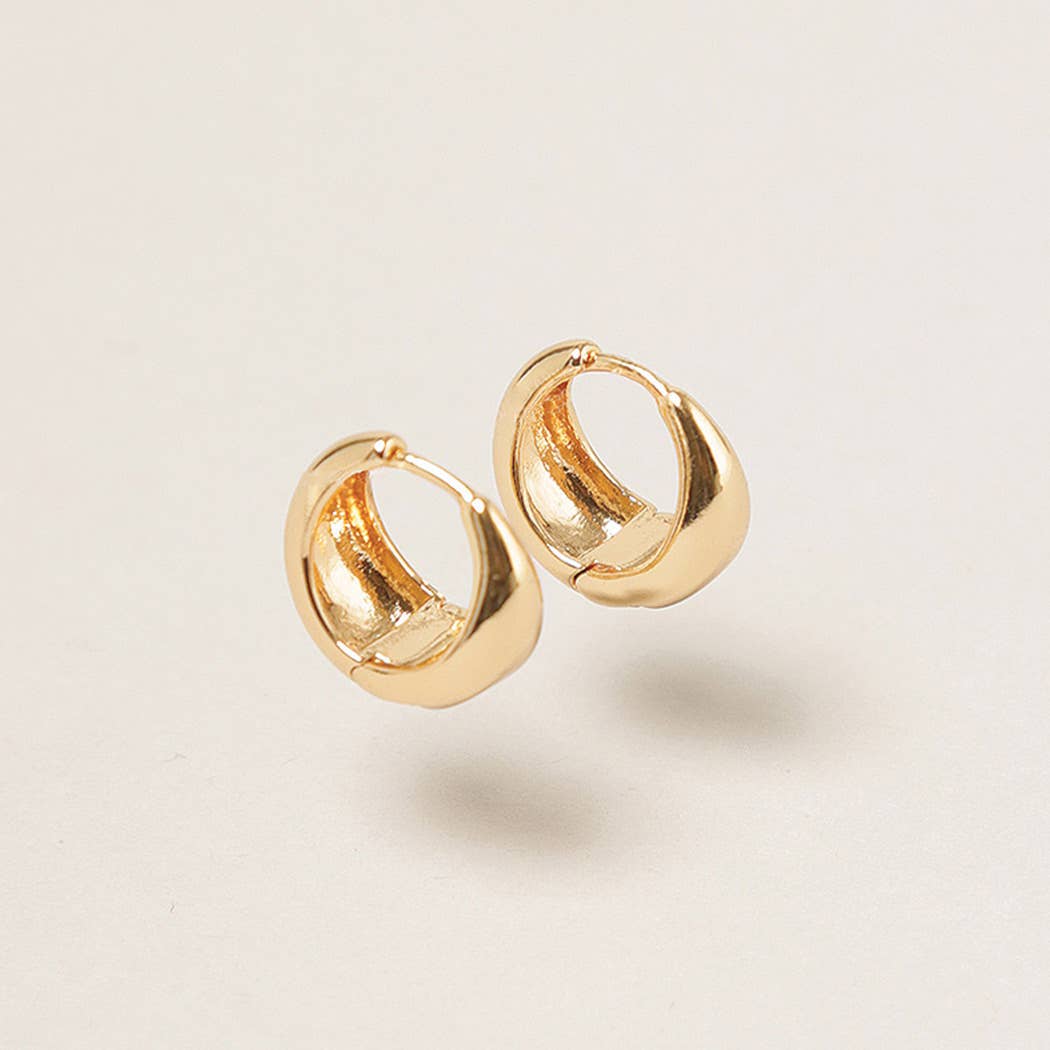 Fashion City - Vente Créoles - Créoles épaisses en or trempé XXS-14 carats6