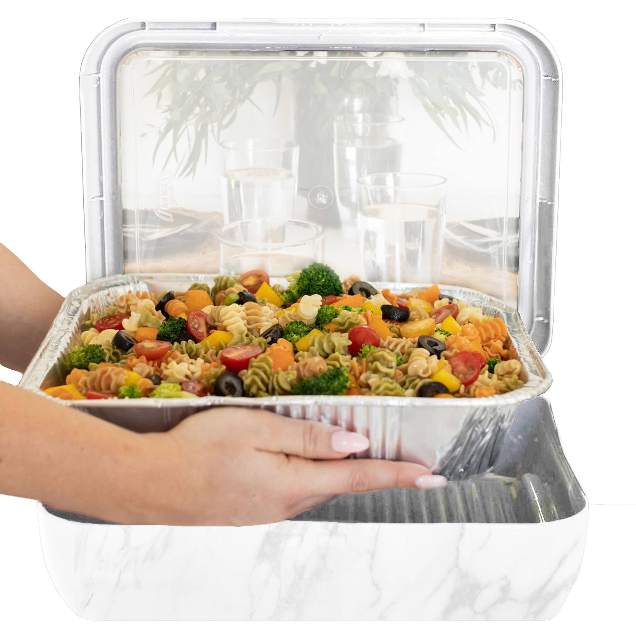 Fancy Panz - Wholesale Casserole Carrier - Classic Set - Pan Frame w/ Lid & Serving Spoon - Marble0