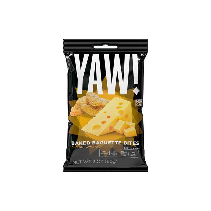 YAW snacks - Wholesale Puffed Snack - YAW! Cheese Flavored Baked Baguette Bites Snack 2oz