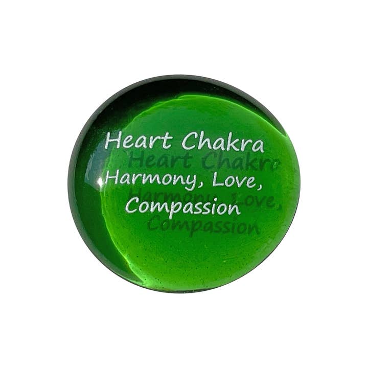 Lifeforce Glass, Inc. - Wholesale Spiritual Stone/Crystal - Imprinted Chakra Stones Assortment. 100 Glass Stones.12