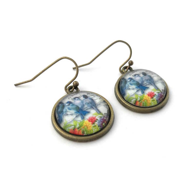 Fern & Filigree - Wholesale Dangle Earrings - Vintage Bluebird Earrings1