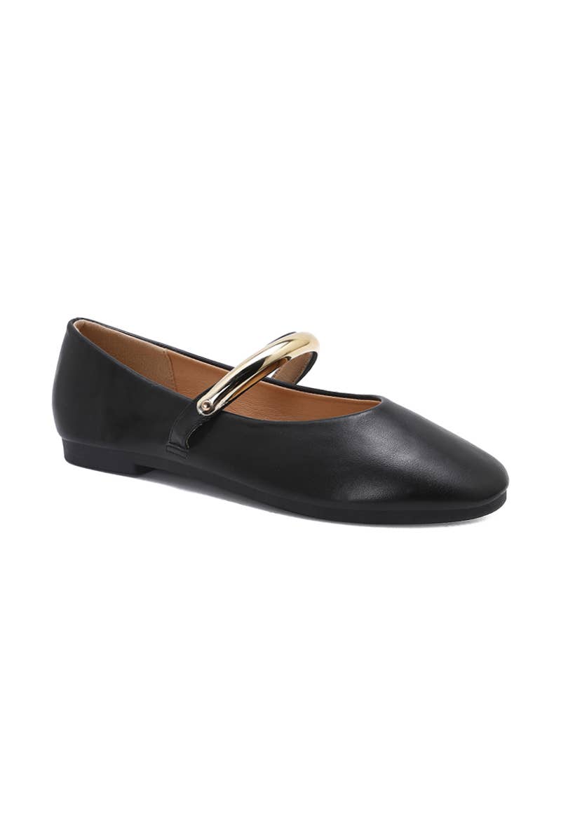 Joia Paris - Wholesale Flats/Loafers - Women's - Ballet flat with buckle, comfortable sole H8-972M0