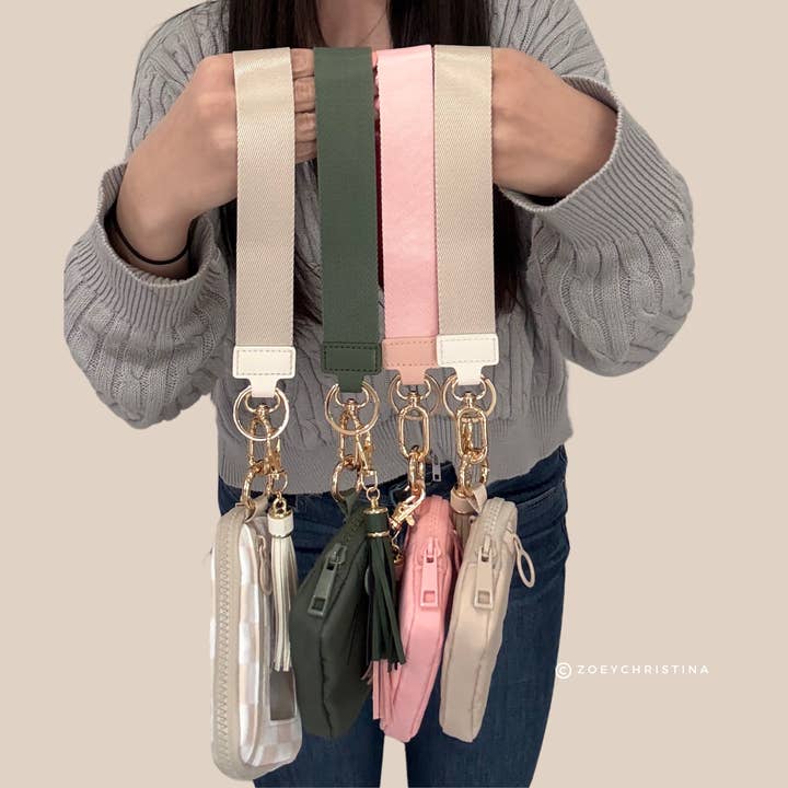 Zoey Christina - Wholesale Wallet - Unisex - Tassel Zipper Wristlet Wallet with Clear ID Slot – 4 Colors3