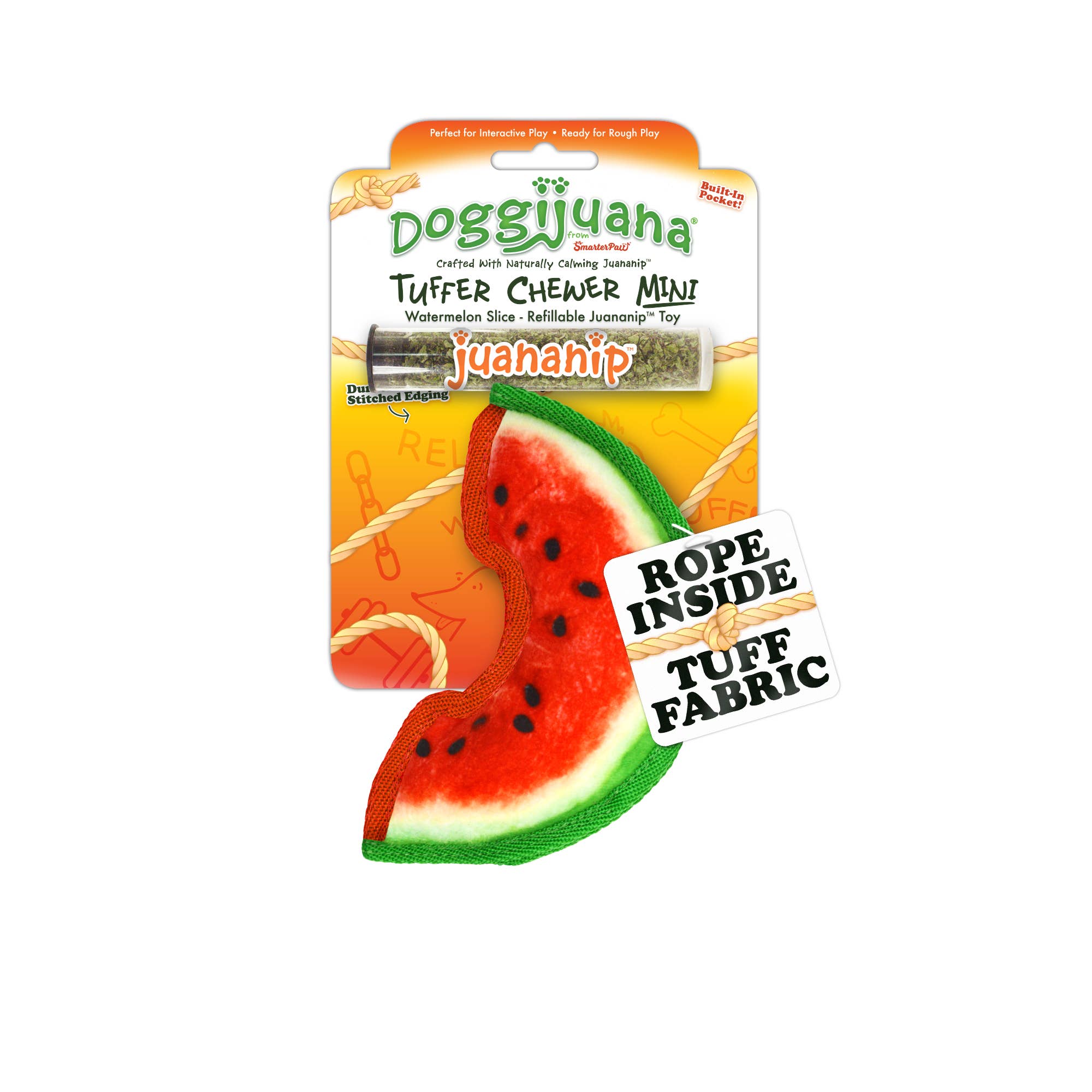 Doggijuana - Wholesale Pet Toy - Dog - Tuffer Chewer Mini Watermelon Slice Refillable Dog Toy