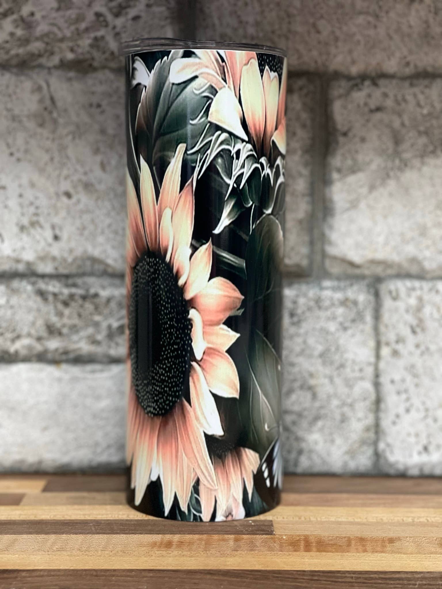 FloBama Girls Wholesale - Vente Gourde/bouteille isotherme - Gobelet en forme de tournesol en noir et blanc2