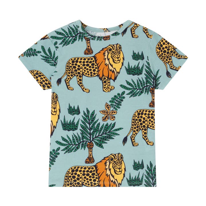 Juno SS T-shirt lion for wholesale by The Striped Cat