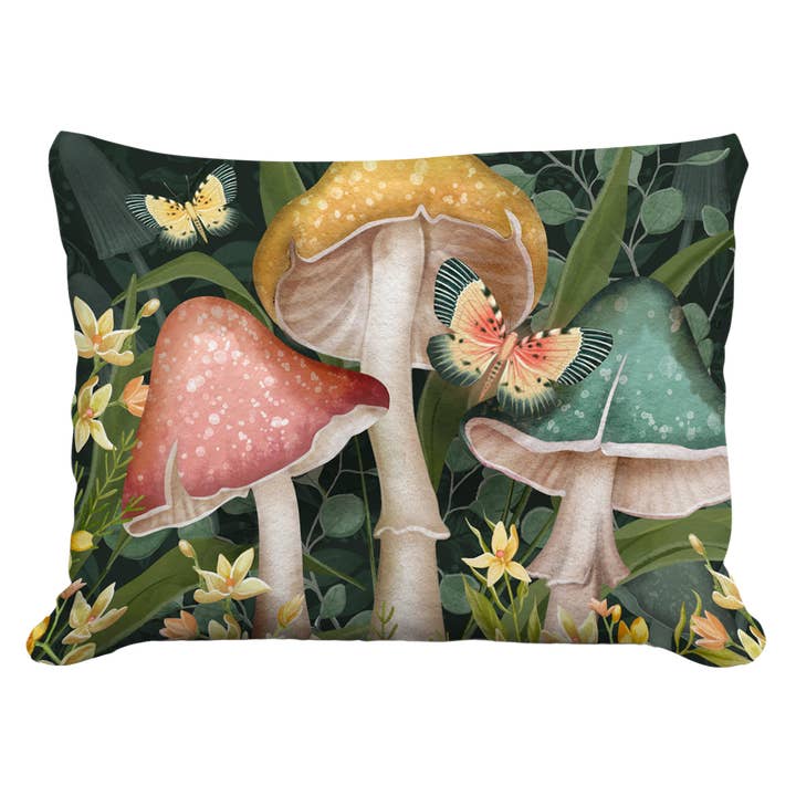 Pillow - Mushroom Trio - indoor / outdoor cushion for wholesale by Magnolia Casual