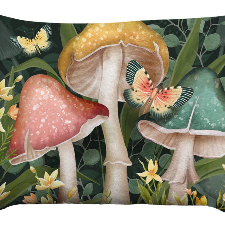Pillow - Mushroom Trio - indoor / outdoor cushion for wholesale by Magnolia Casual