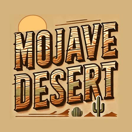 Mojave Desert Retro Sticker for wholesale by Sunset Desert Gear