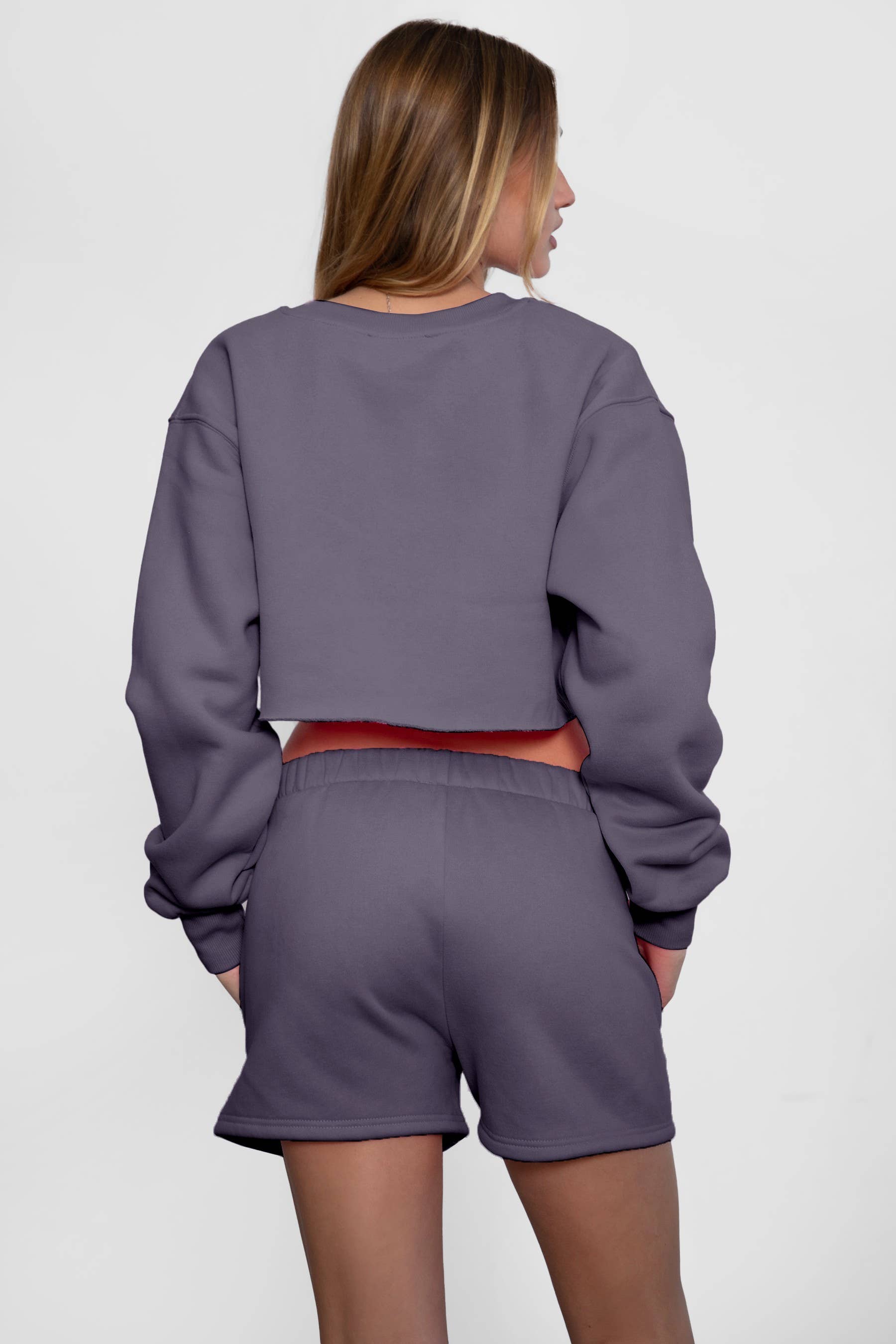 TICTOC - Wholesale Lounge Shorts - Women's - MOMO Plush Fleece Lounge High Waist Fleece Shorts67