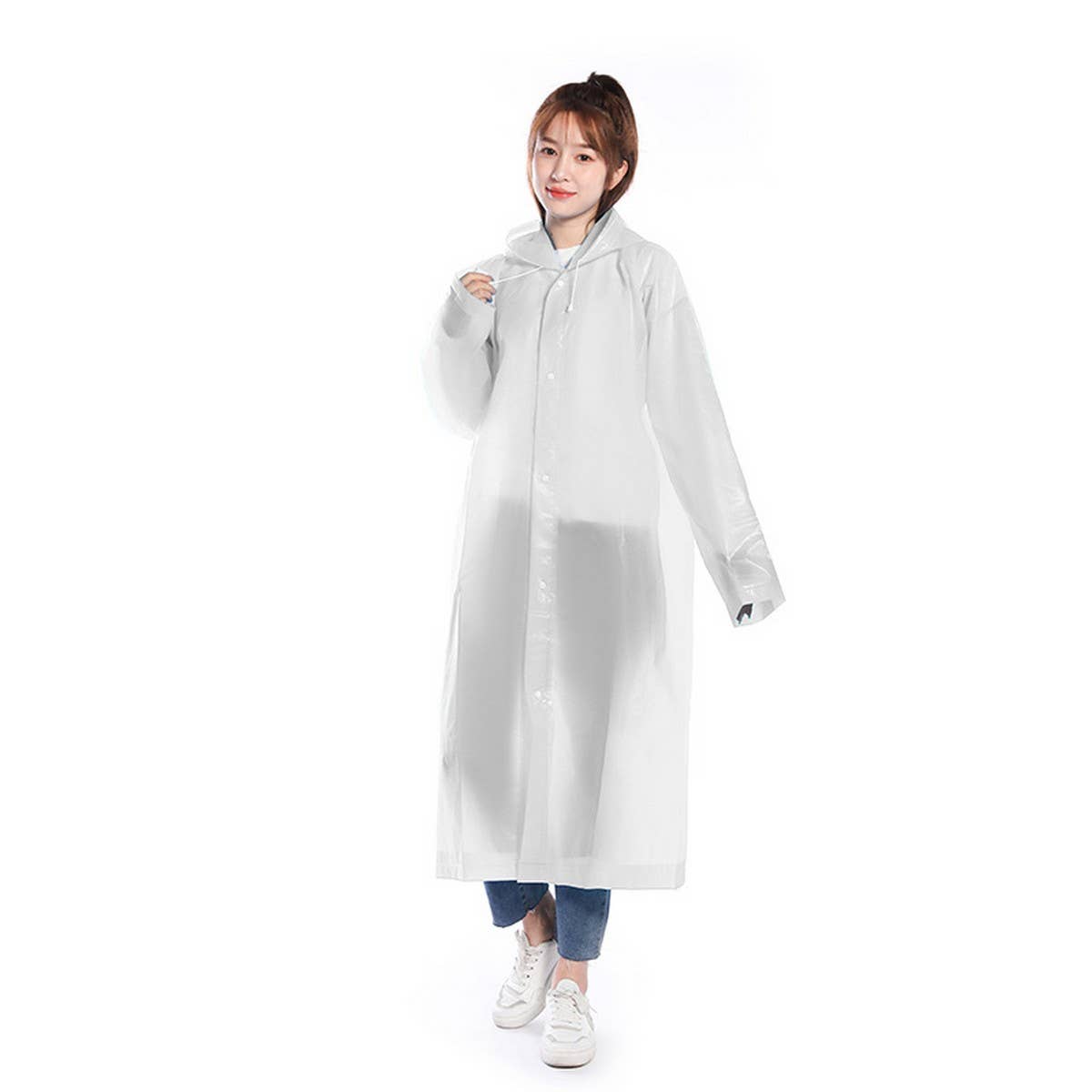 NINEXIS - Wholesale Raincoat - Women's - CWMM1492_PEVA HOODED THICKENED REUSABLE RAINCOAT0