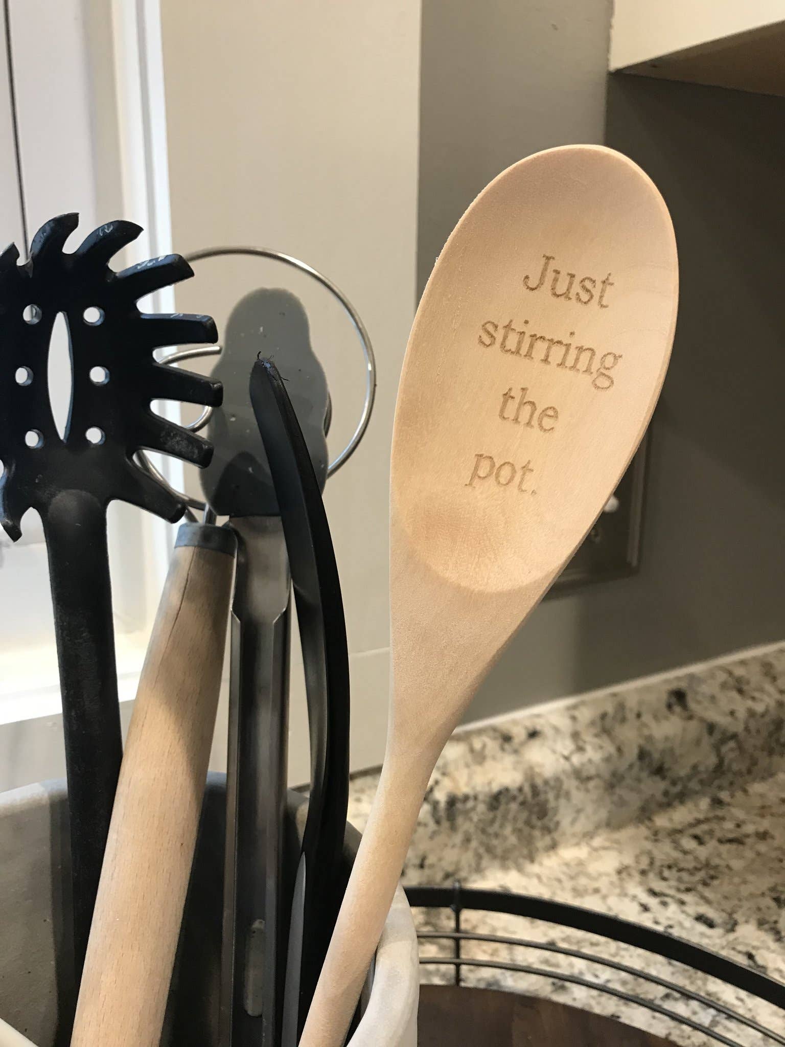 Novelty Spoon Set, Wood Burned Spoons, Funny Sayings Spoon Set, Stir the Pot  Spoon, Made With Love Spoon, About to Stir up Some 