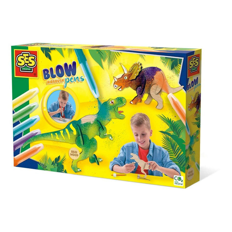 Robbie Toys Ltd – wholesale Art set – Child & baby – Blow airbrush pens - Dinosaurs0