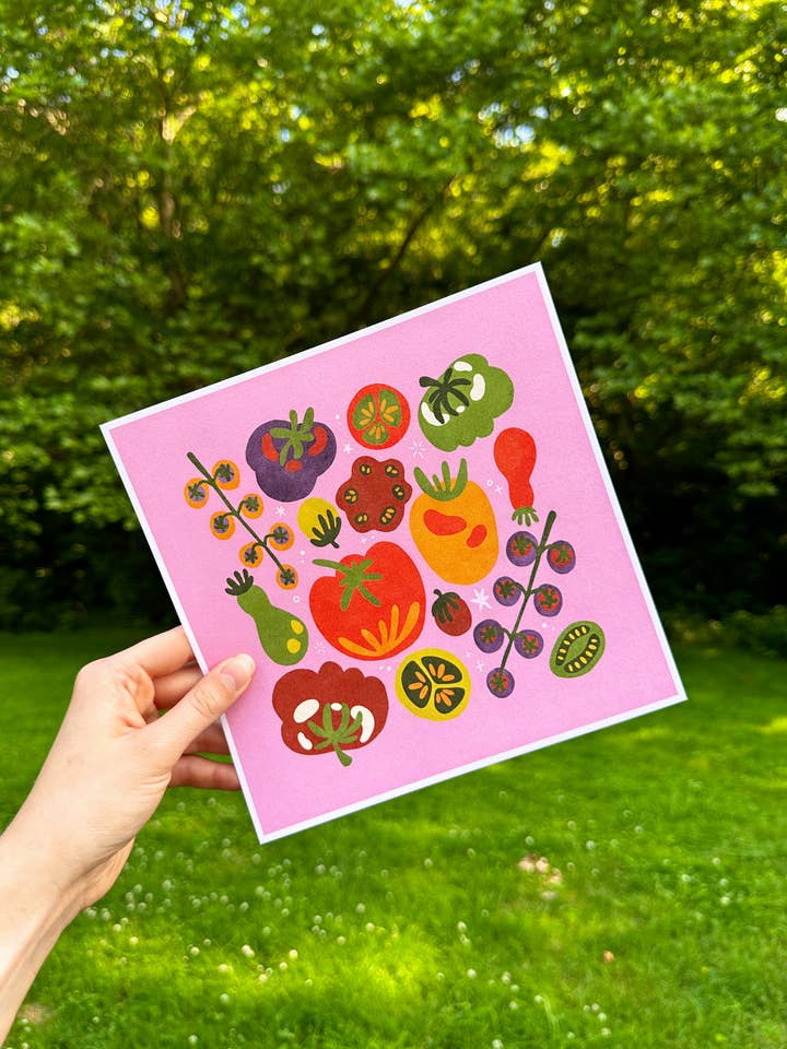 Tomato Harvest Art Print (8x8) for wholesale by Moonset