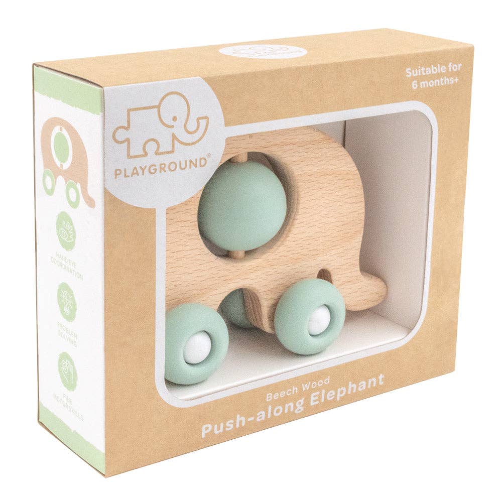 Living Textiles - Vendita all'ingrosso Giocattolo in legno - Bambini - Elefante a spinta6