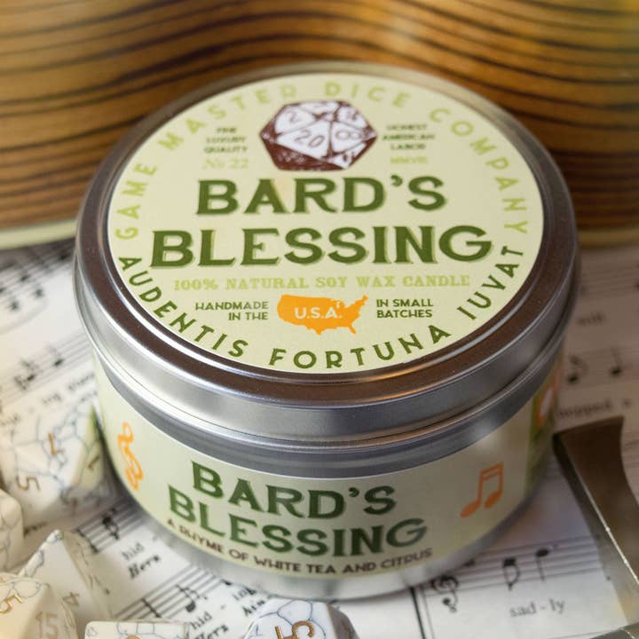Game Master Dice - Wholesale Travel Candles - Bard's Blessing Gaming Candle8