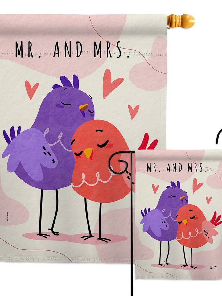 Drapeau décoratif Sweet Mr and Mrs Celebration pour mariage pour la vente par Two Group Flag Co