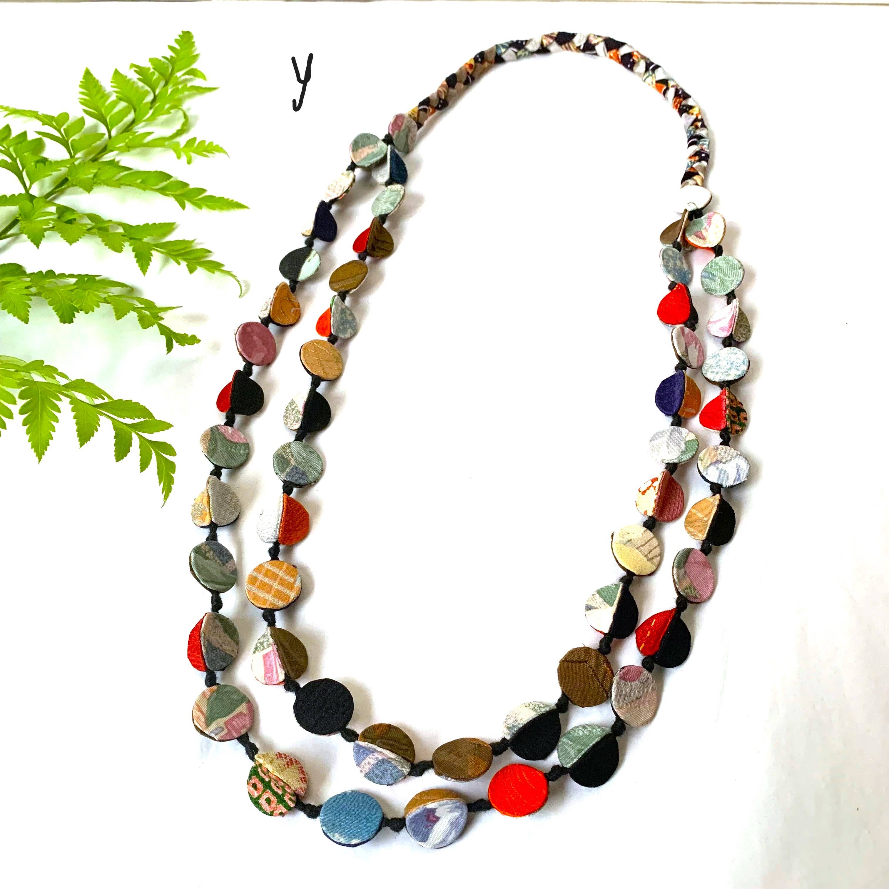 Sophie Silks - Vente Colliers plastrons - Collier kimono à double brin22