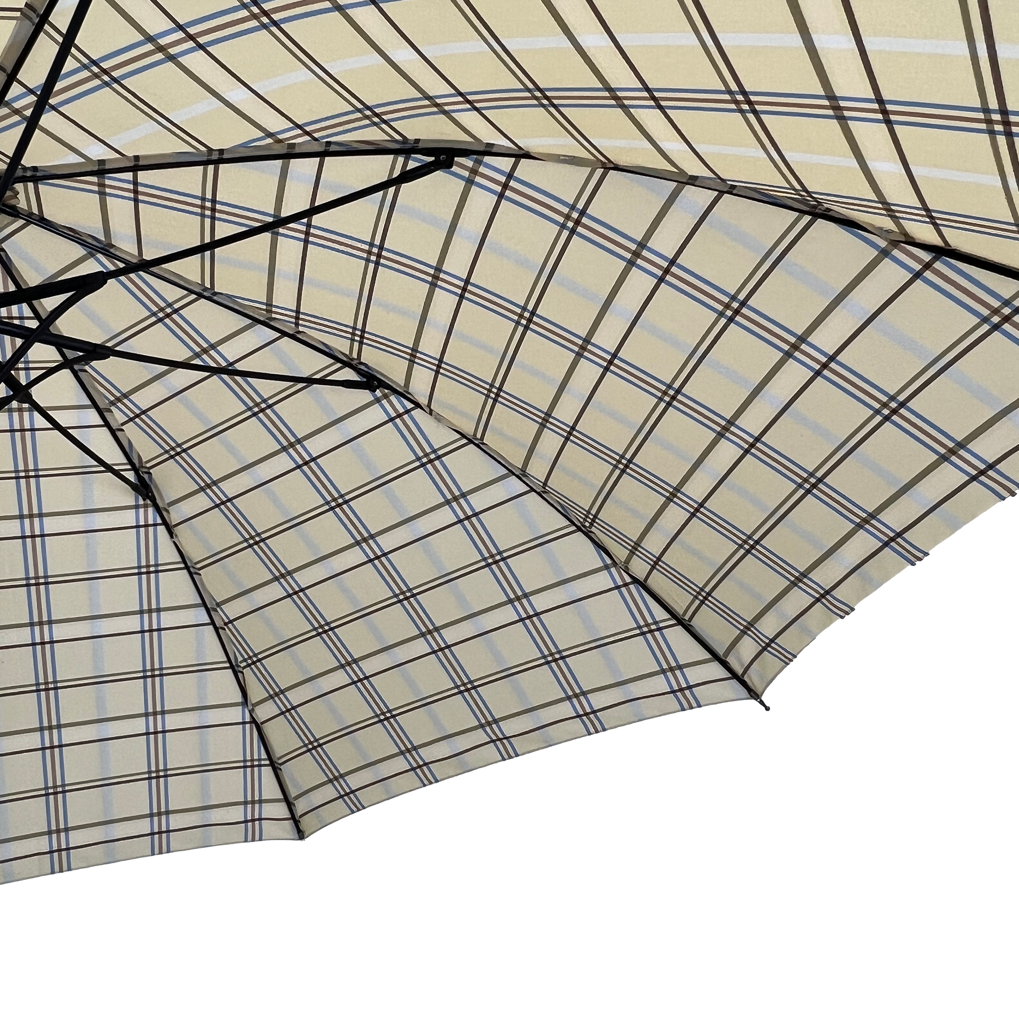 Soake - Wholesale Umbrella - Unisex - Everyday Tartan Stick Umbrella Cream2