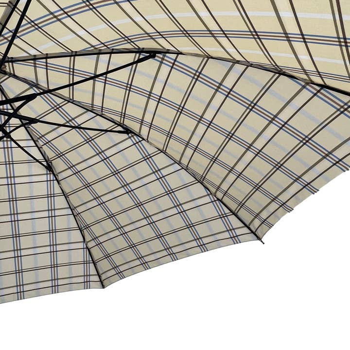 Soake - Wholesale Umbrella - Unisex - Everyday Tartan Stick Umbrella Cream2