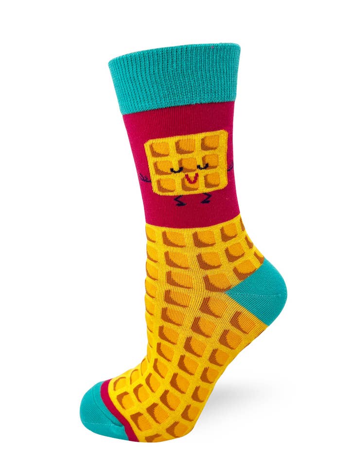 Fabdaz - Wholesale Socks - Women's - Funny ladies' crew socks with saying "Don't Be a Twatwaffle"2