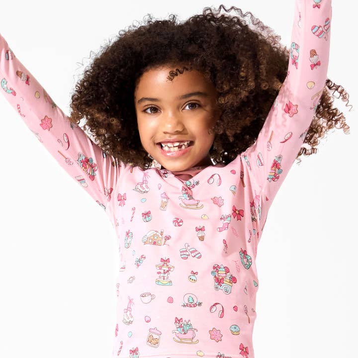 Bellabu Bear - Wholesale Sleepwear Set - Kids - Candy Cane Lane Bamboo Kids Pajamas3