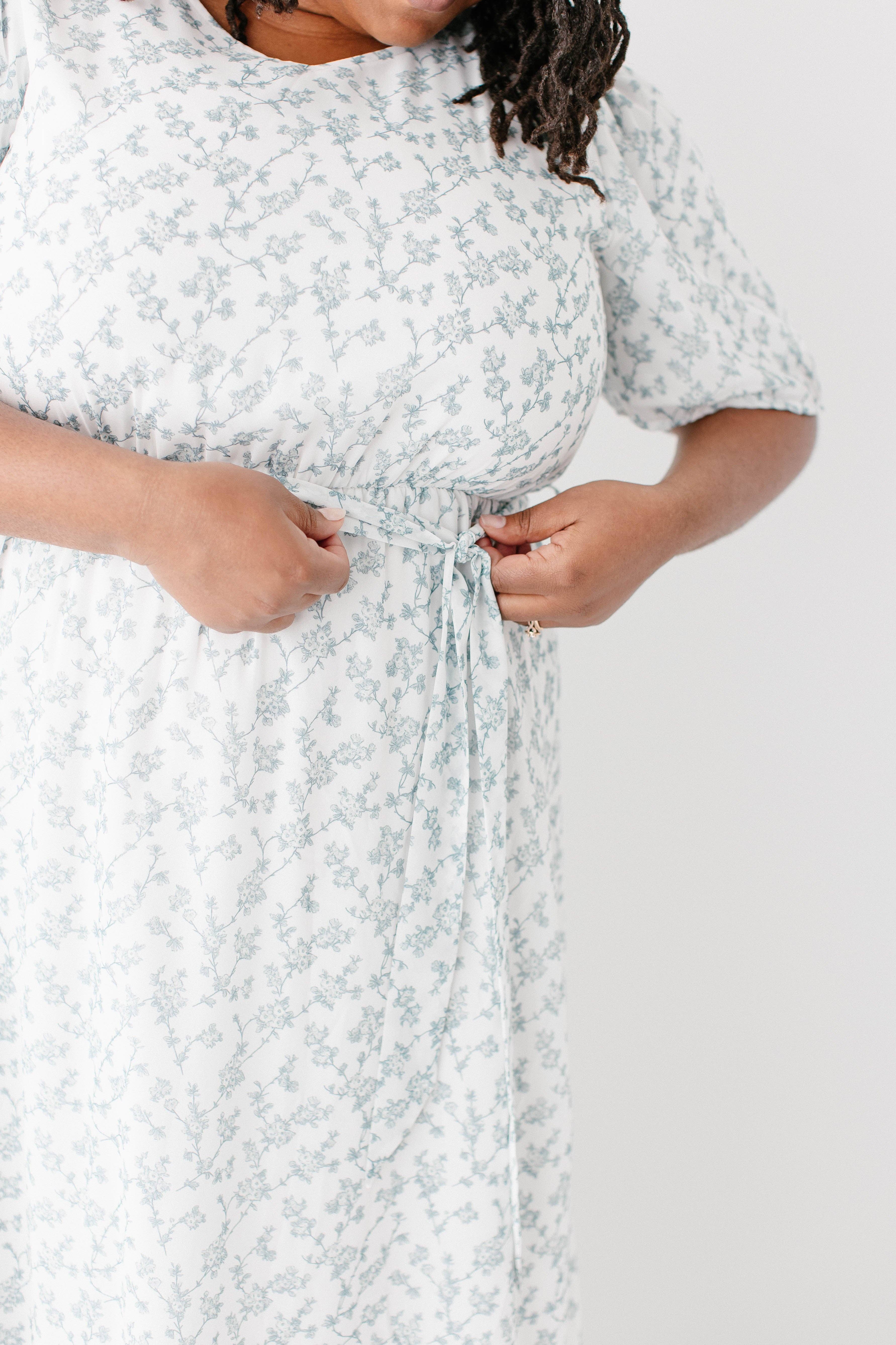 Sage 'Esther' Floral Print Maxi Dress for wholesale on Faire10