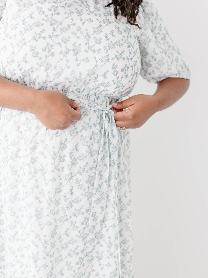 Sage 'Esther' Floral Print Maxi Dress for wholesale on Faire10