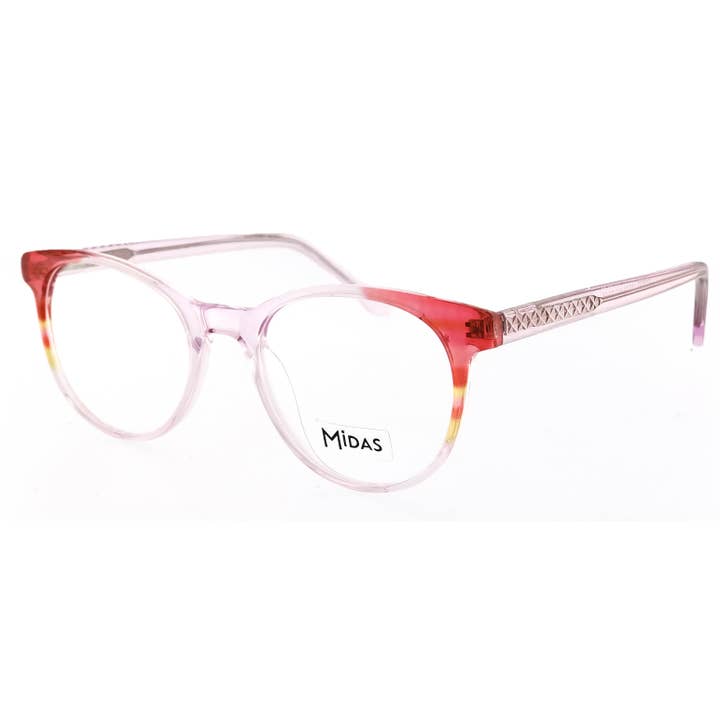Bonbonfarbene runde Brillen für Damen für den Großhandel von Midas Eyewear