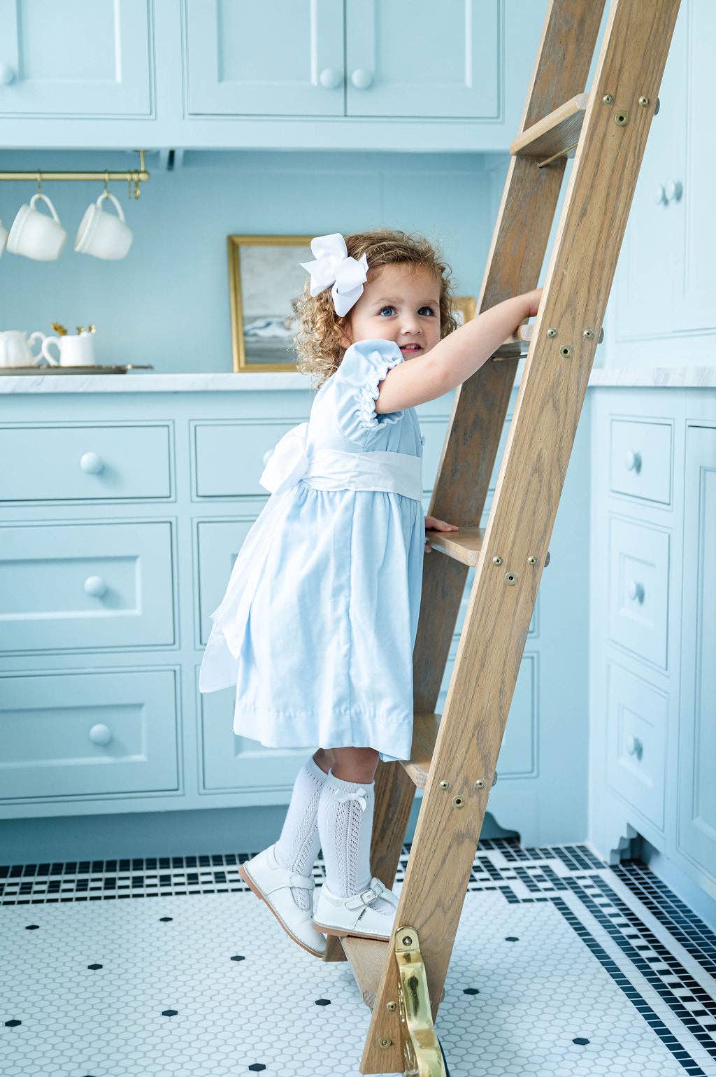 Ruth and Ralph - Wholesale Dress - Kids - Blue Velvet Holiday Dress4