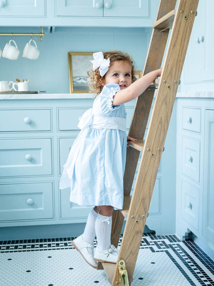 Ruth and Ralph - Wholesale Dress - Kids - Blue Velvet Holiday Dress4