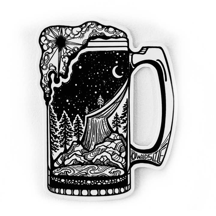 Wild Ale Beer sticker 4” for wholesale by Wild Slice Designs