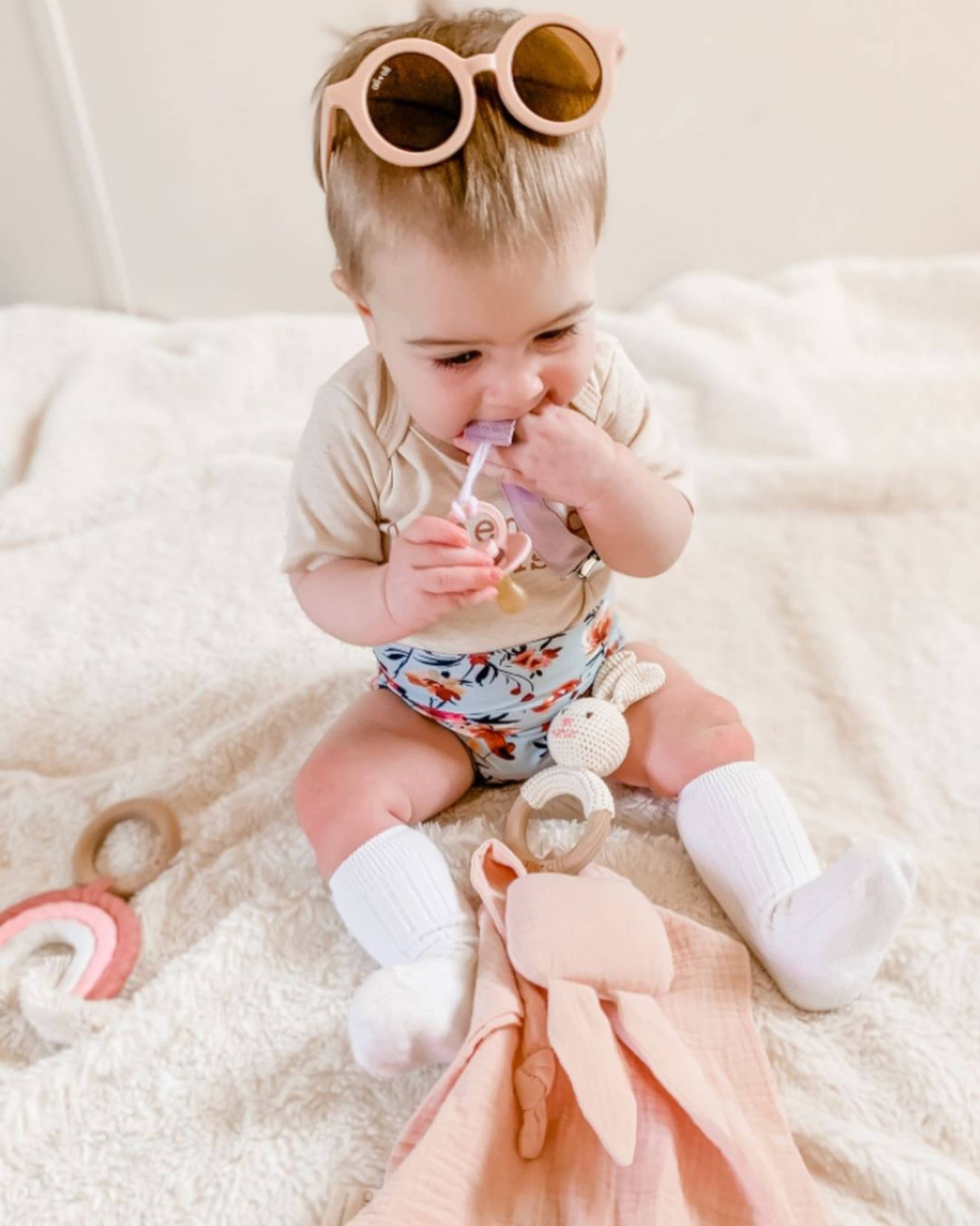 Ali+Oli - Vente Anneau de dentition sans clip – bébé - Hochet de dentition pour bébé Anneau en bois Crochet (Lapin) Pâques7