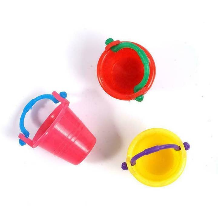 Factory Direct Craft - Wholesale Doll Accessory Kit - Kids - 1" x 3/4" Dia. Miniature Plastic Beach Pails - Mini Buckets1