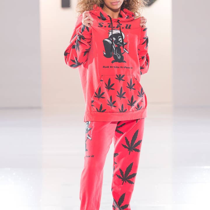 Sudadera con capucha 420 Skunk - Roja para venta al por mayor de STFU